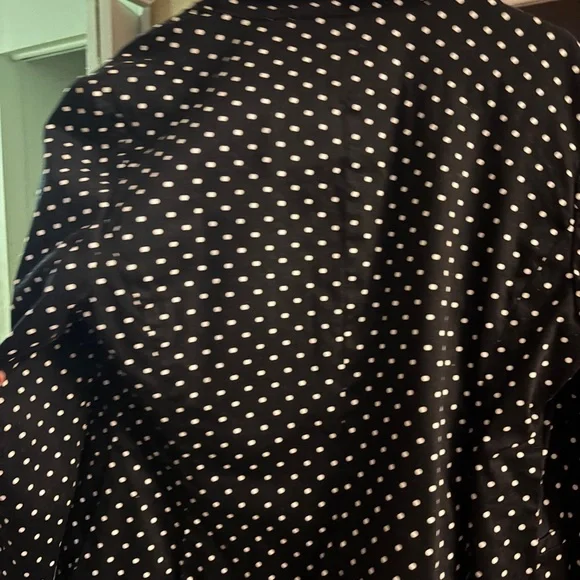 Sandro Black Polka Dot Blazer with Red Trim - Picture 2 of 3